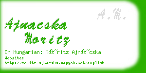 ajnacska moritz business card